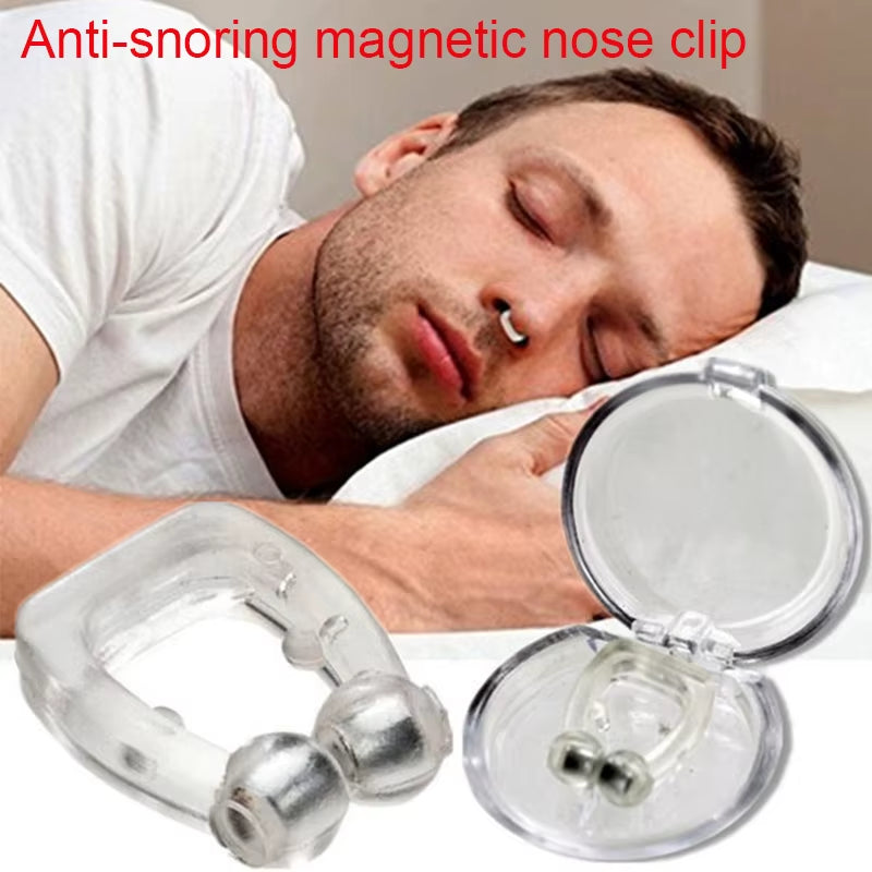 Anti Snoring Corrector Magnetic anti Snore Stop Snoring Nose Clip Easy Breathe Improve Sleep Aid Apnea Night Device with Case
