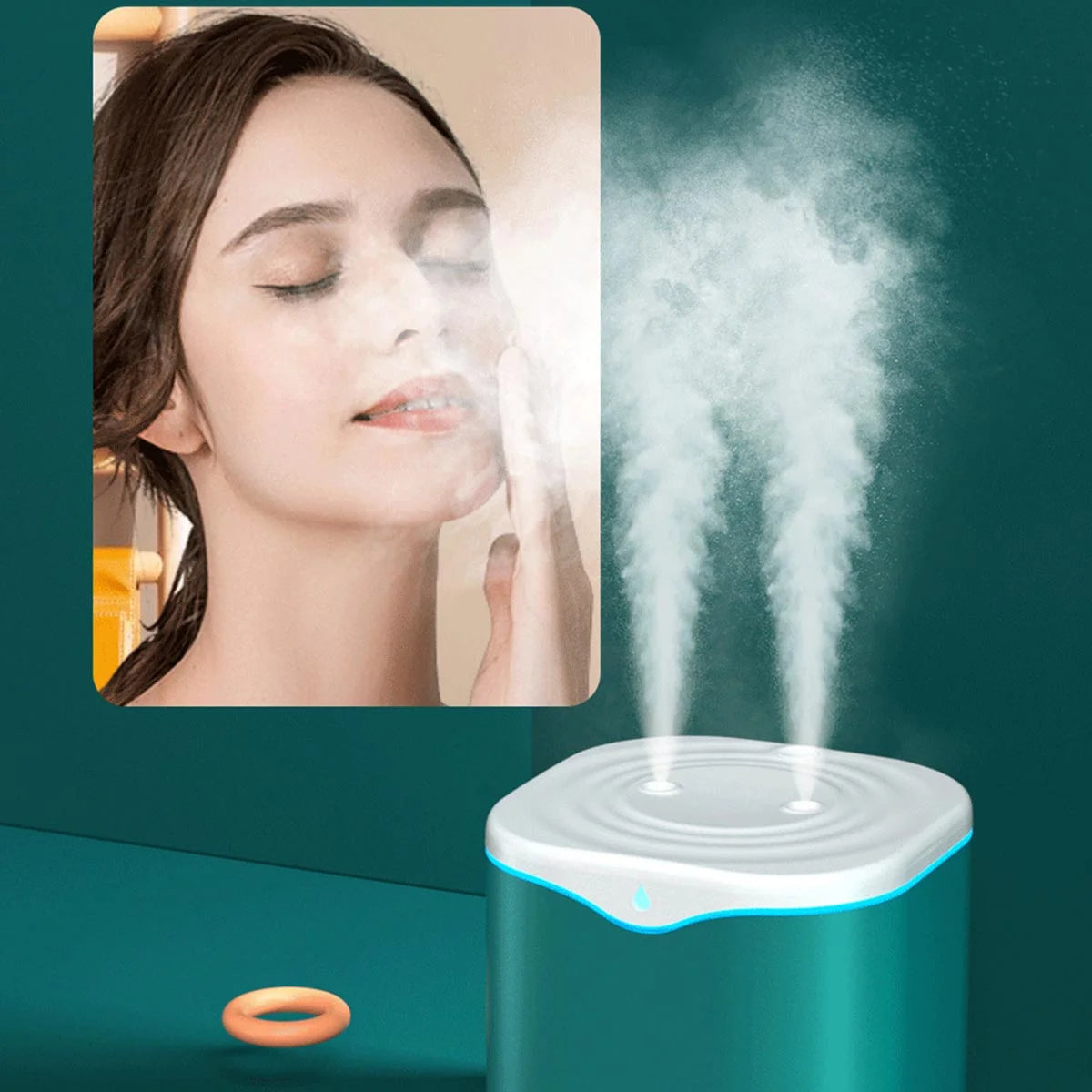 67Oz Humidifier for Bedroom, Portable Silent Air Diffuser Personal Desktop Humidifie with LED , Cool Mist Humidifiers for Home,Office,Baby Room,Car
