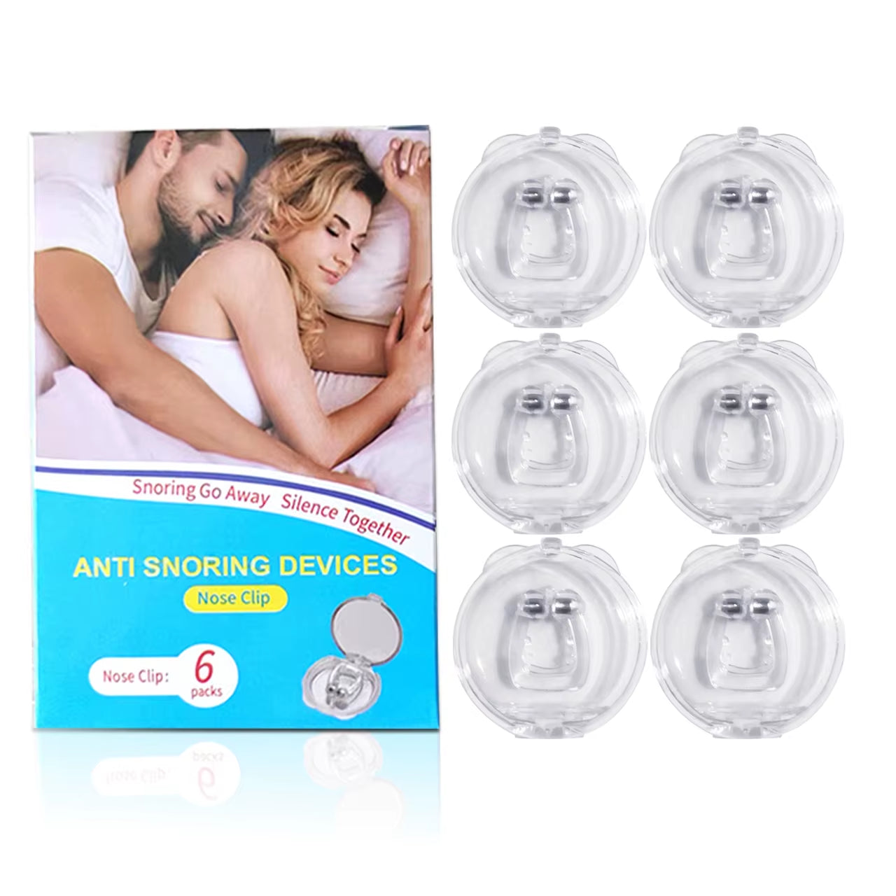 Anti Snoring Corrector Magnetic anti Snore Stop Snoring Nose Clip Easy Breathe Improve Sleep Aid Apnea Night Device with Case