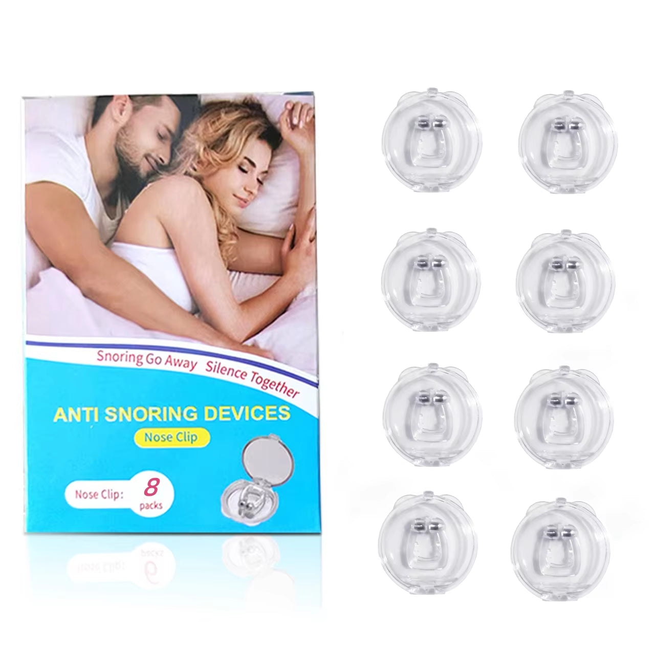 Anti Snoring Corrector Magnetic anti Snore Stop Snoring Nose Clip Easy Breathe Improve Sleep Aid Apnea Night Device with Case