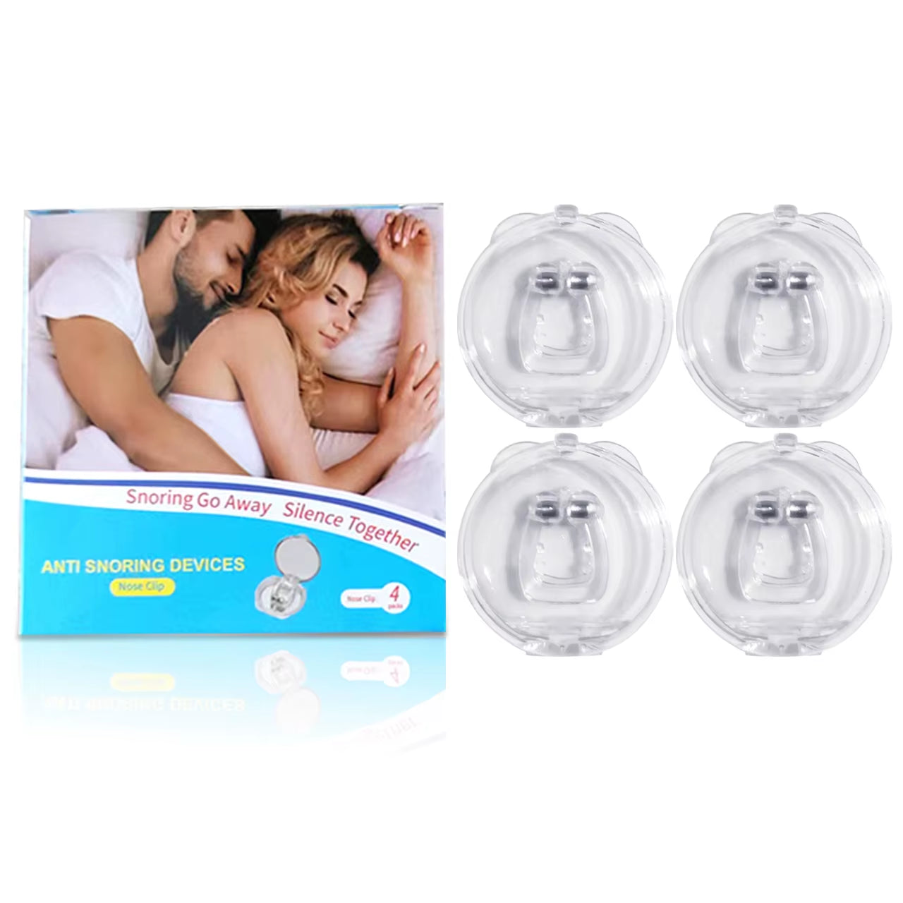Anti Snoring Corrector Magnetic anti Snore Stop Snoring Nose Clip Easy Breathe Improve Sleep Aid Apnea Night Device with Case
